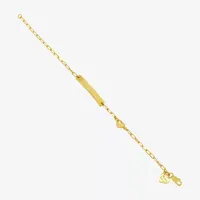 14K Gold 6 Inch Semisolid Link Id Bracelet