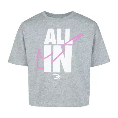 Nike 3BRAND by Russell Wilson Big Girls Round Neck Short Sleeve Graphic T-Shirt