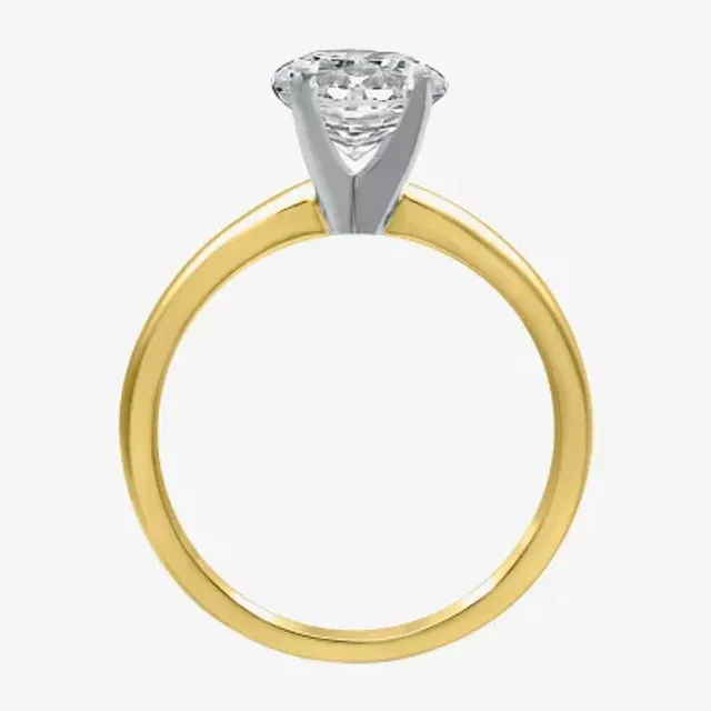 Solitaire Ring (G-H / Si1-Si2) Womens 2 CT. T.W. Lab Grown White Diamond  14K Gold Round Solitaire Engagement Ring - JCPenney