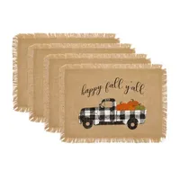 Elrene Home Fashions Happy Fall Yall Burlap 4-pc. Placemat