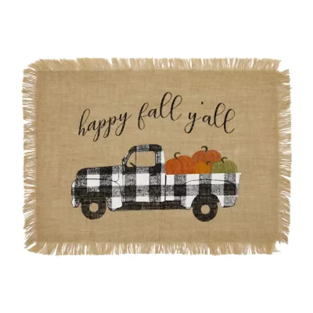 Elrene Home Fashions Happy Fall Yall Burlap 4-pc. Placemats