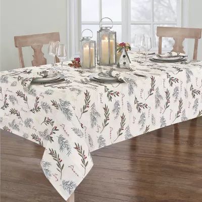 Elrene Home Fashions Holiday Trimmings Tablecloth