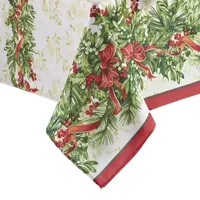 Elrene Home Fashions Holly Traditions Tablecloth