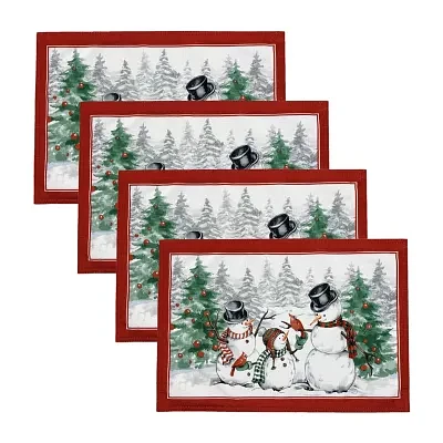 Elrene Home Fashions Snowman Winterland Set 4-pc. Placemat