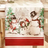 Elrene Home Fashions Snowman Winterland Table Runner