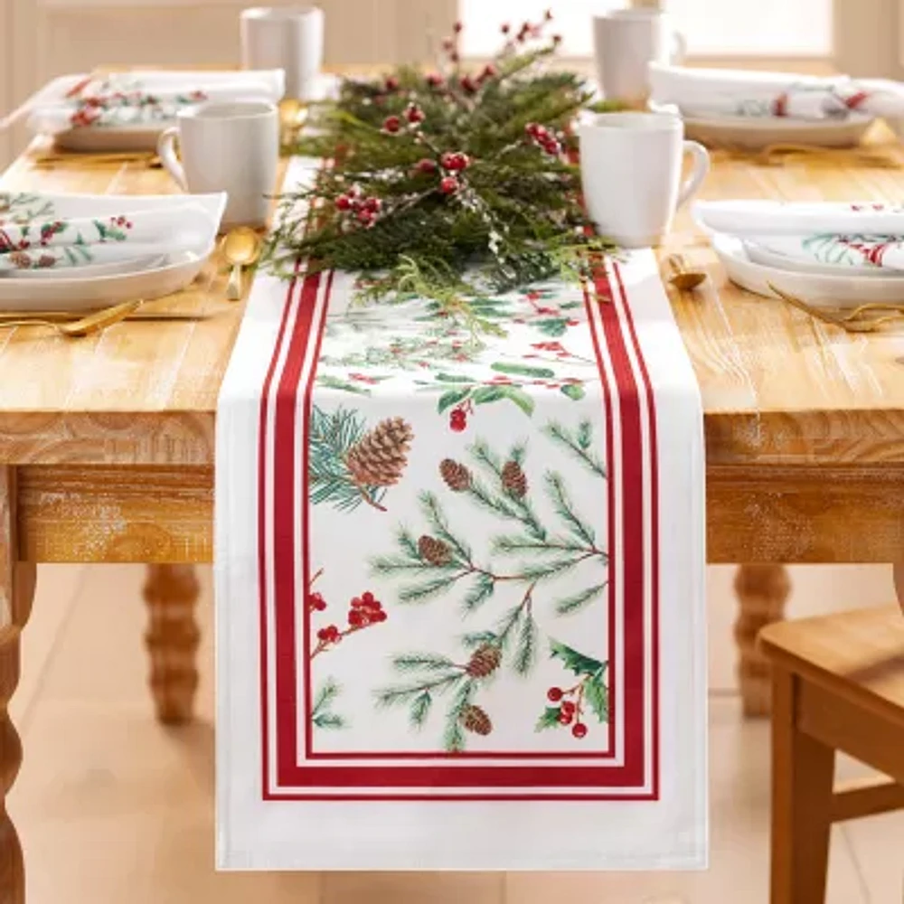 Elrene Home Fashions Winter Berry Table Runner