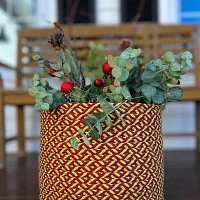 Colonial Mills Holiday Vibes Modern Weave Round Basket