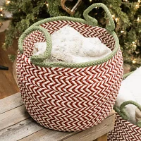 Colonial Mills Kringle Christmas Floor Round Basket