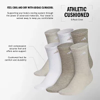 adidas Cushioned 6 Pair Crew Socks Womens