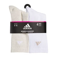 adidas Cushioned 6 Pair Crew Socks Womens