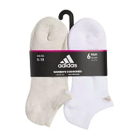 adidas Cushioned 6 Pair No Show Socks Womens