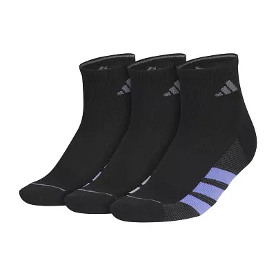 adidas All Day Training 3 Pair Quarter Ankle Socks Womens