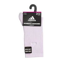 adidas Cozy Comfort Cushion 3 Pair Crew Socks Womens