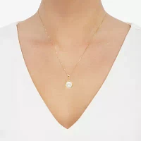 Certified Sofia™ Cultured Freshwater Pearl 10K Gold Knot Pendant