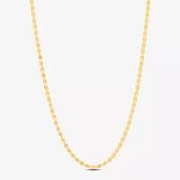 14K Gold 18 Inch Solid Fashion Chain Necklace