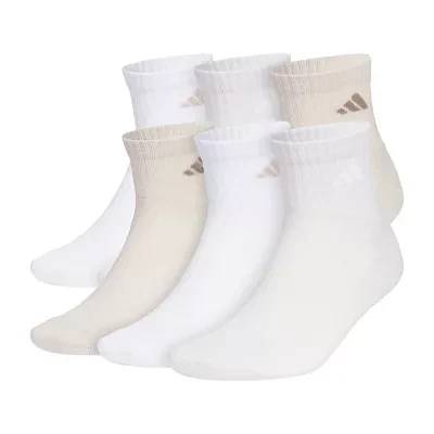 adidas 6 Pair Quarter Ankle Socks Mens
