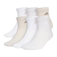 adidas 6 Pair Quarter Ankle Socks Mens