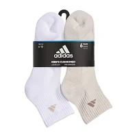 adidas 6 Pair Quarter Ankle Socks Mens