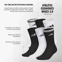 adidas Cushion Mix 6 Pair Crew Socks Mens