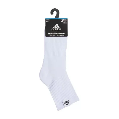 adidas Cushion Sport High 3 Pair Quarter Ankle Socks Mens