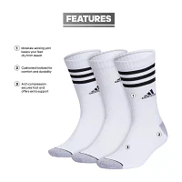 adidas Cushion 3 Pair Crew Socks Mens