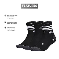 adidas Cushion 3 Pair Quarter Ankle Socks Mens