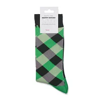 Happy Socks LITE Check 1 Pair Crew Mens