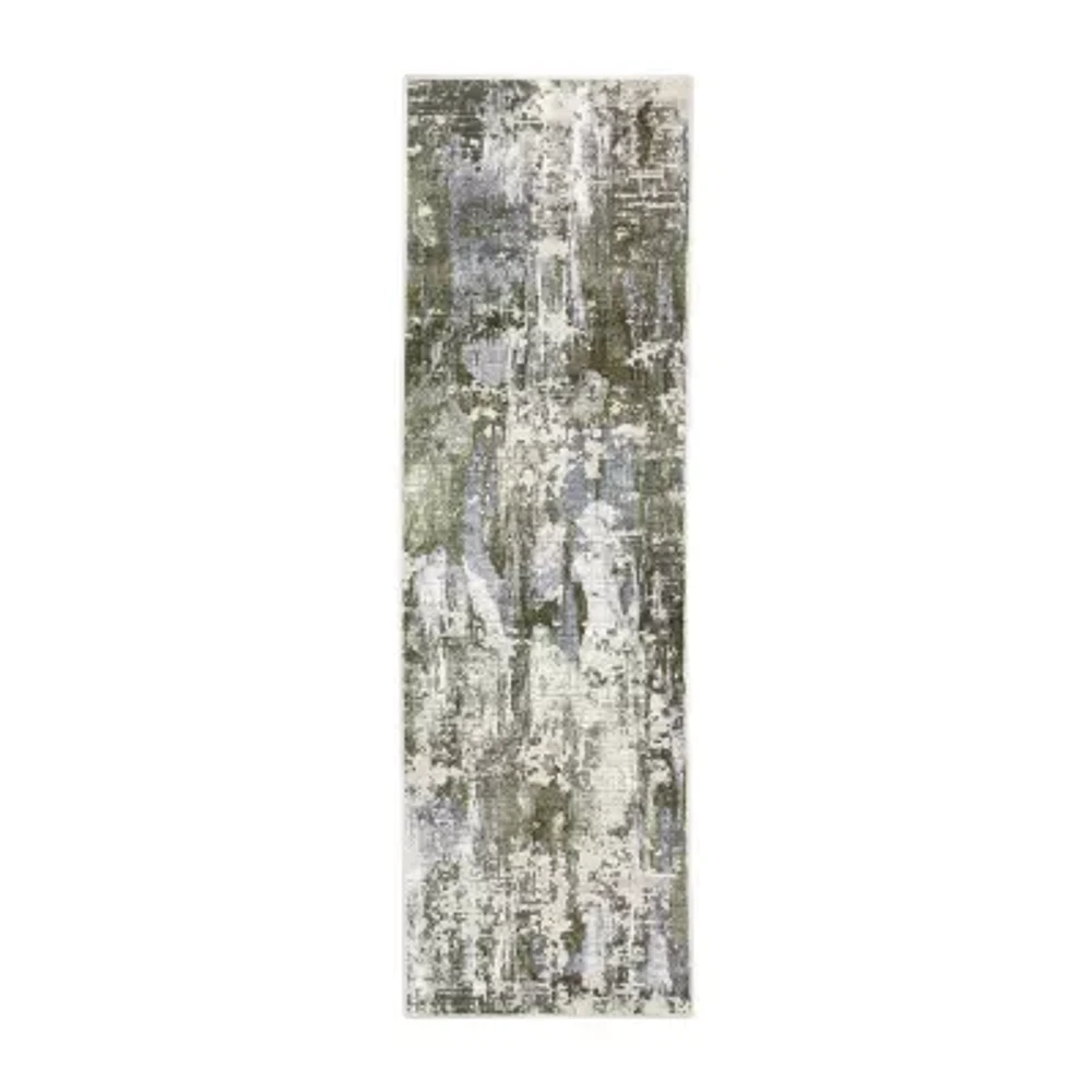 Covington Home Caracas Distressed Abstract 27"X90" Indoor Rectangular Runner