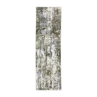 Covington Home Caracas Distressed Abstract 27"X90" Indoor Rectangular Runner