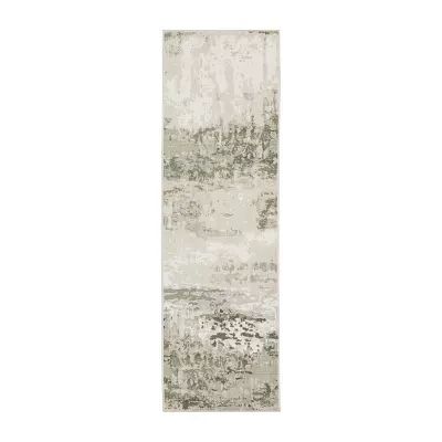 Covington Home Caracas Marbled Abstract 27"X90" Indoor Rectangular Runner