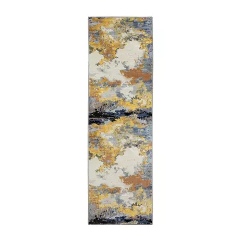 Covington Home Caracas Abstract Patina 27"X90" Indoor Rectangular Runner