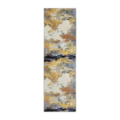 Covington Home Caracas Abstract Patina 27"X90" Indoor Rectangular Runner