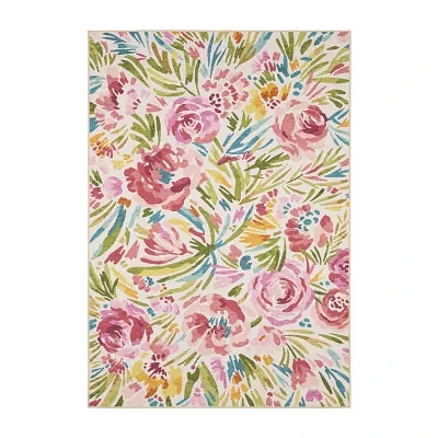 Covington Home Florentina Floral Array 42"X66" Indoor Oudoor Rectangular Accent Rug