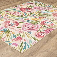 Covington Home Florentina Floral Array 42"X66" Indoor Oudoor Rectangular Accent Rug