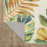 Covington Home Florentina Tropical Floral 42"X66" Indoor Outdoor Rectangular Runner