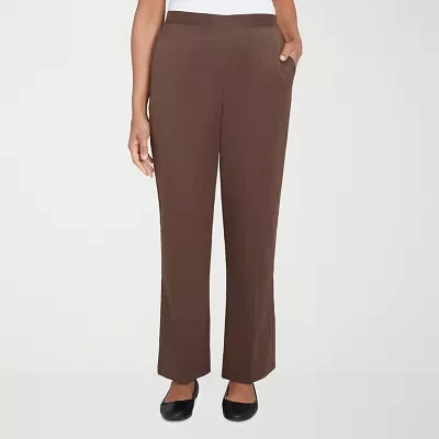 Alfred Dunner Wine Country Womens Straight Pull-On Pants