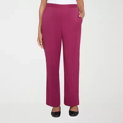 Alfred Dunner Wine Country Womens Straight Pull-On Pants