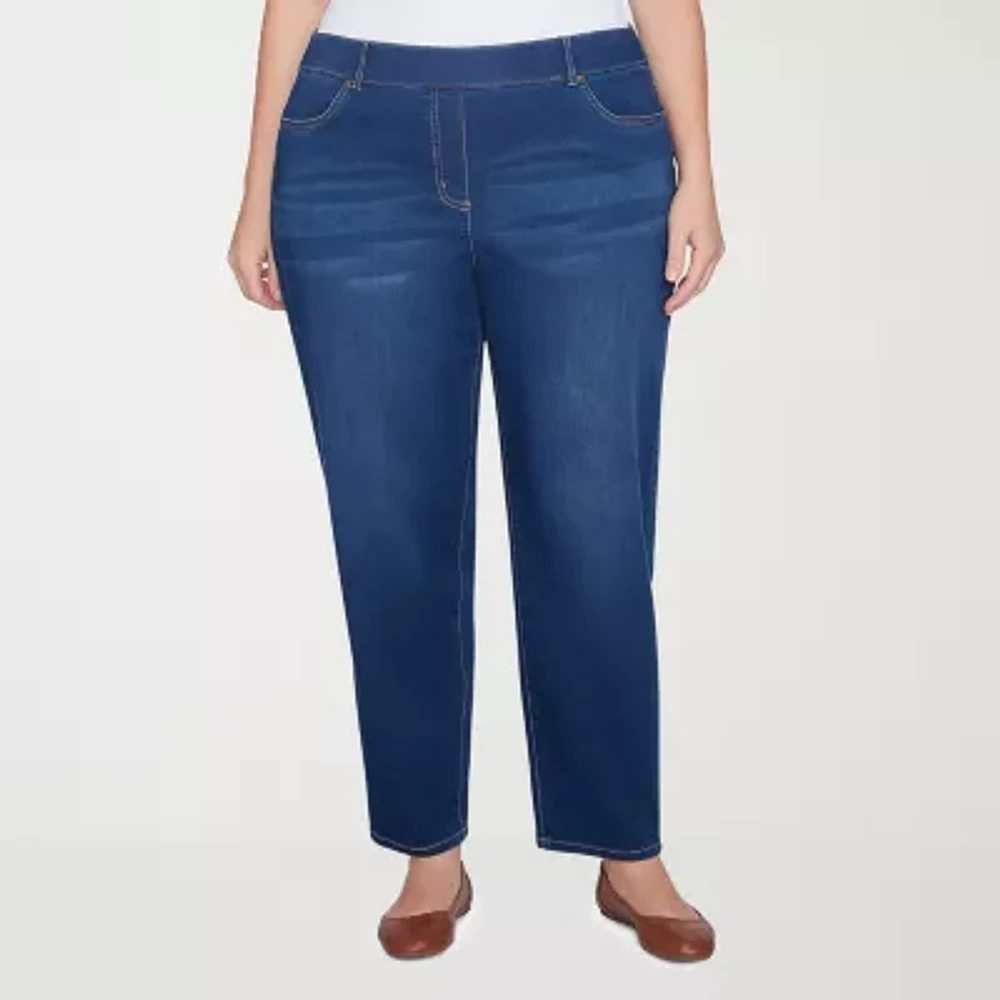 Alfred Dunner Harvest Moon Womens Straight Pull-On Pants