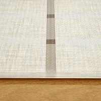 Town And Country Windowpane Stripe 18" X 39" Indoor Rectangular Kitchen Mat