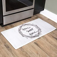 Nicole Miller Home Sweet Words 20" X 39" Indoor Rectangular Kitchen Mat