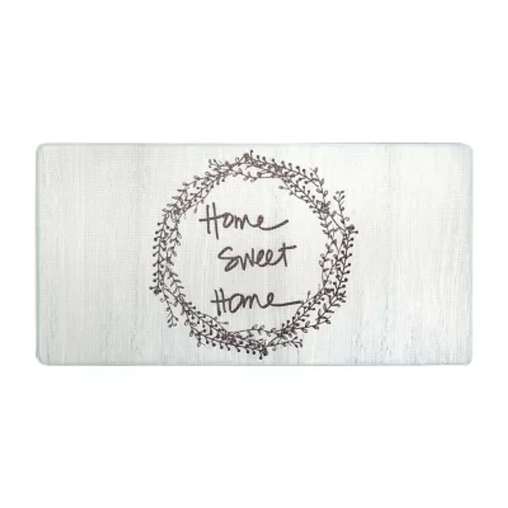 Nicole Miller Home Sweet Words 20" X 39" Indoor Rectangular Kitchen Mat