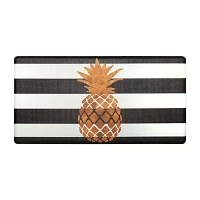 Nicole Miller Pineapple Novelty 20" X 39" Indoor Rectangular Kitchen Mat