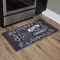 Nicole Miller Wine Pairs Words 20" X 39" Indoor Rectangular Kitchen Mat