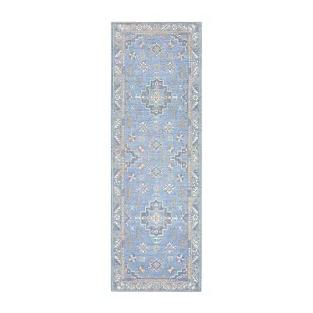 Town And Country Livie Medallion Washable 24" X 72" Indoor Rectangular Runner