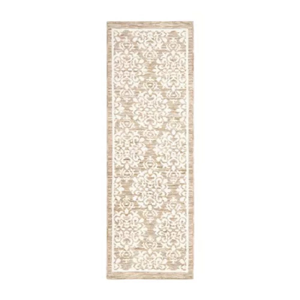 Town And Country Walker Medallion Washable 24" X 72" Indoor Rectangular Runner