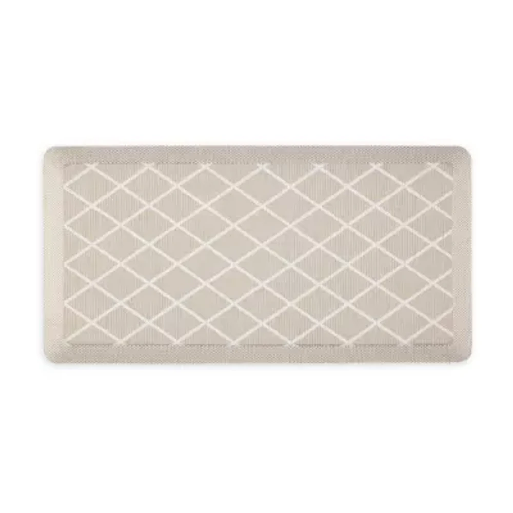 Martha Stewart Miles Air Diamond Indoor Rectangular Kitchen Mat