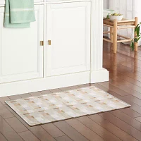 Martha Stewart Owens Air 20" X 36" Plaid Indoor Rectangular Kitchen Mat