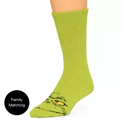 1 Pair Dr. Seuss Grinch Crew Socks Unisex Adult