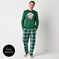 North Pole Trading Co. Mens Crew Neck Long Sleeve 2-pc. Matching Family Pant Pajama Set