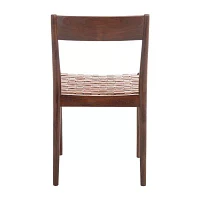 Eluned Dining Chair with Basket Woven Seat - Set of 2